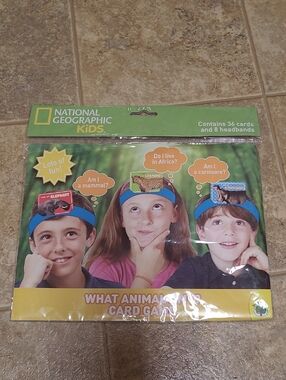 2016 National Geographic Kids "WHAT ANIMAL AM I?" Card Game Teaching Tree NIP